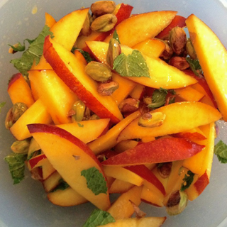 Nectarine Pistachio Salad